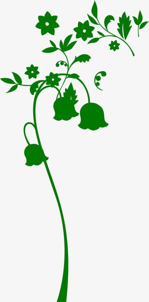 春天手绘绿叶植物装饰免抠