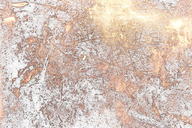 黄色斑驳杂乱金属铁锈纹理免抠