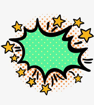 矢量波普风标签免抠