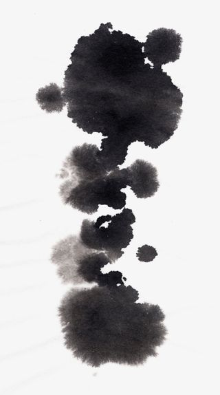 黑色毛笔笔刷素材14免抠