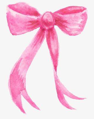 唯美手绘蝴蝶结免抠