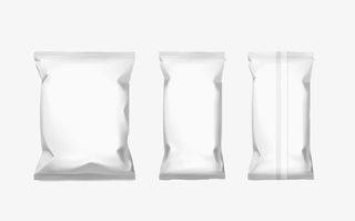 白色空白包装塑料袋免抠