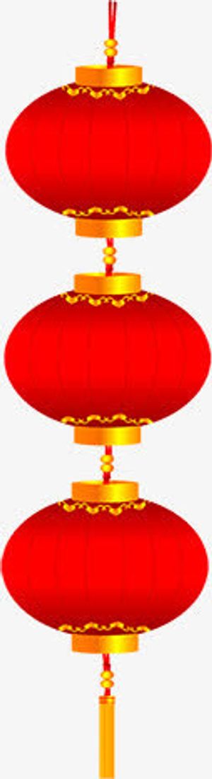 一串红灯笼免抠
