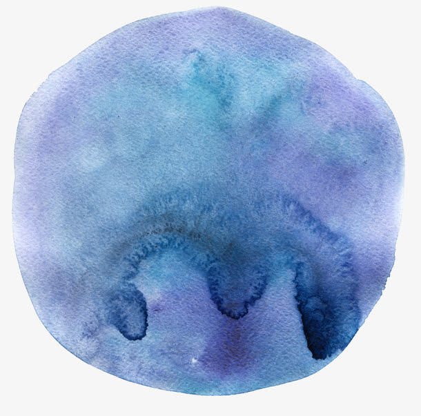 蓝色颜料笔刷免抠