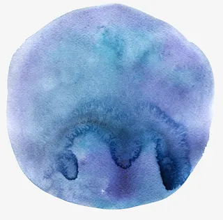 蓝色颜料笔刷免抠