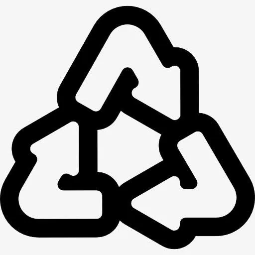 箭头回收三角形轮廓图标免抠