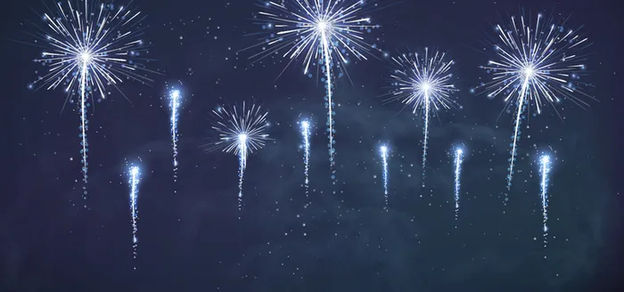烟花节梦幻紫色banner背景高清