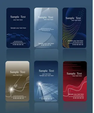 科技生活创意 卡片设计矢量素材高清