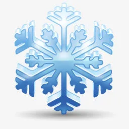 snowflake蓝色雪花免抠