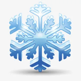 snowflake蓝色雪花免抠