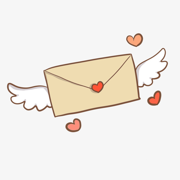 卡通情人节飞信插画免抠