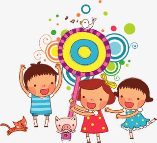 卡通欢乐时光海报免抠