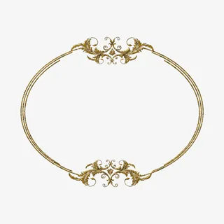 欧式复古花纹边框免抠