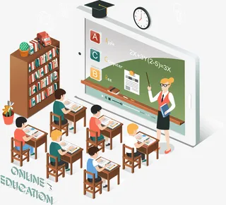 教室上课的场景素材图免抠