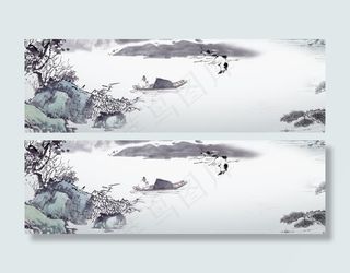 手绘水墨海报背景