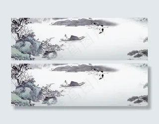 手绘水墨海报背景