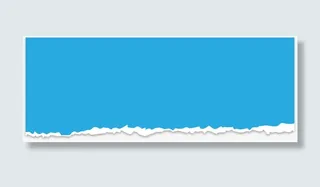 撕开的蓝纸矢量免抠