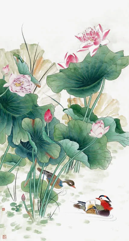 中国风水墨画免抠