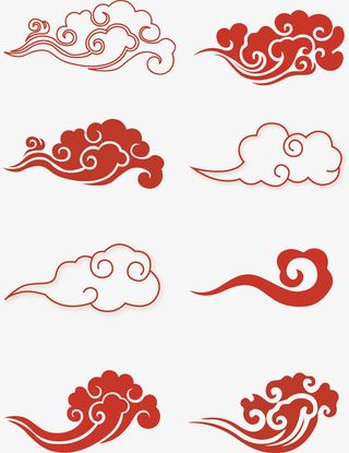 祥云纹祥国潮免抠