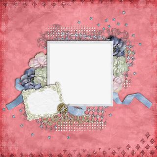 玫红色底纹边框免抠