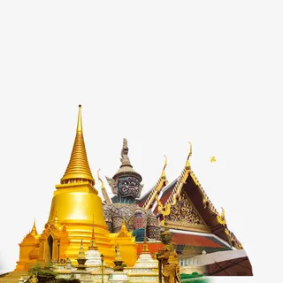 黄色现代海报装饰免抠