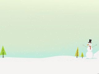 雪地雪人冬天卡通背景