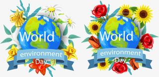 矢量手绘水彩地球免抠