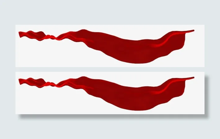 中国古风红绸免抠