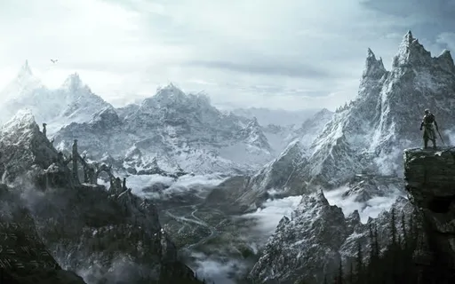 灰色山谷魔幻海报背景 灰色山谷魔幻海报背景