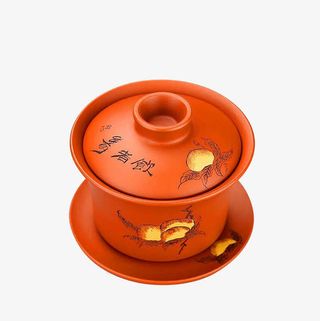 紫砂三才盖碗免抠