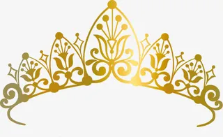 金黄色欧式皇冠图形免抠
