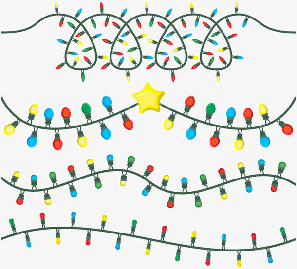 彩灯装饰免抠
