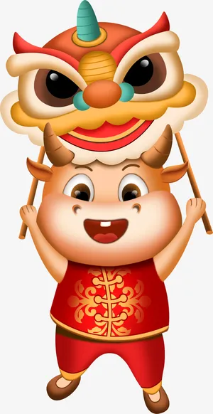 卡通牛年元素01免抠