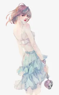 拿包包的女孩免抠