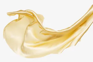 金色漂浮绸缎免抠