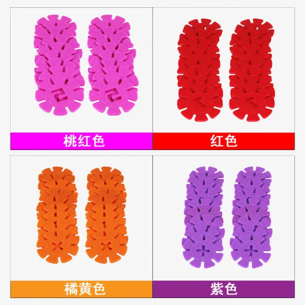 雪花片玩具颜色展示免抠