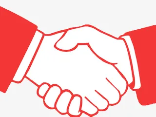握手 合作 共赢免抠