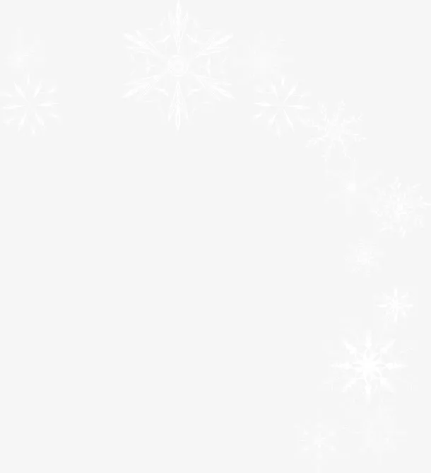 白色清新雪花免抠