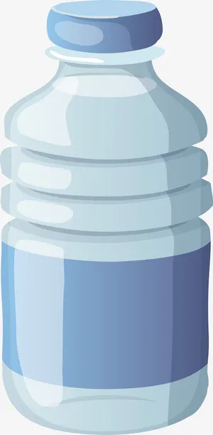 蓝色卡通夏日饮品免抠