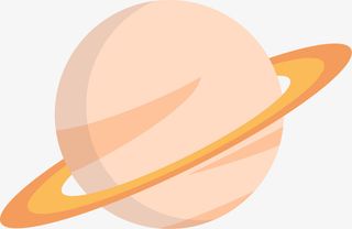 粉色扁平星环星球免抠