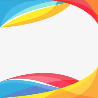 彩色边框曲线素材免抠