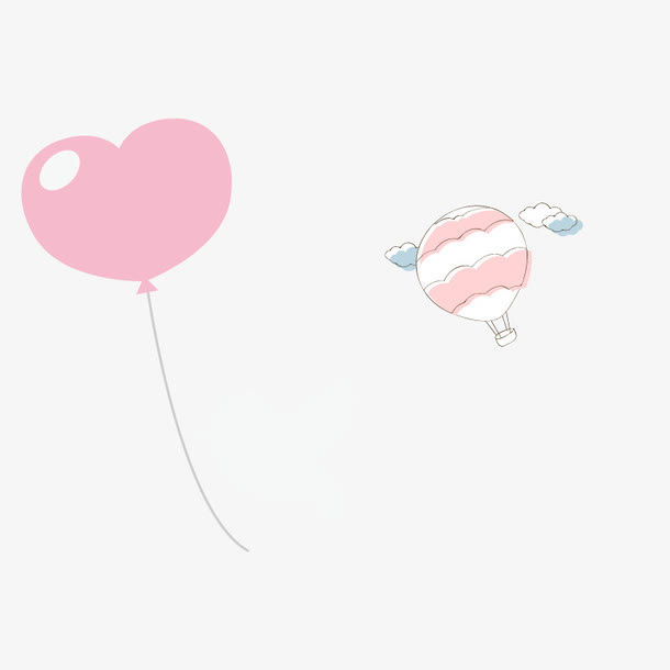 卡通可爱热气球免抠