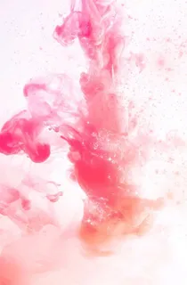 粉色水墨墨迹海报免抠