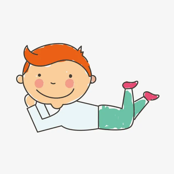 儿童插画调皮小男生免抠