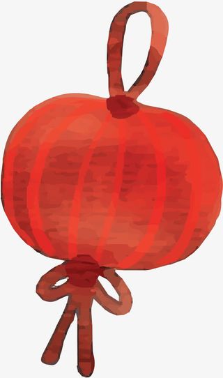 手绘新年装饰灯笼素材免抠