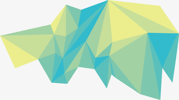 蓝绿色抽象海报免抠