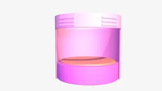 台子 半包围 圆形机械盒 物品台子免抠