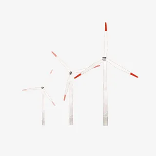 卡通发电风车免抠