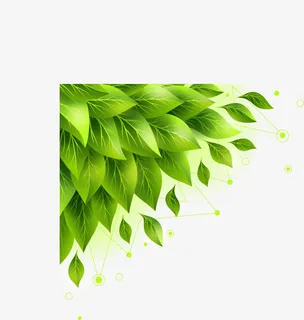 矢量春天绿叶瓶子元素免抠