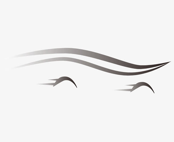 矢量简约汽车流线PNG图片免抠